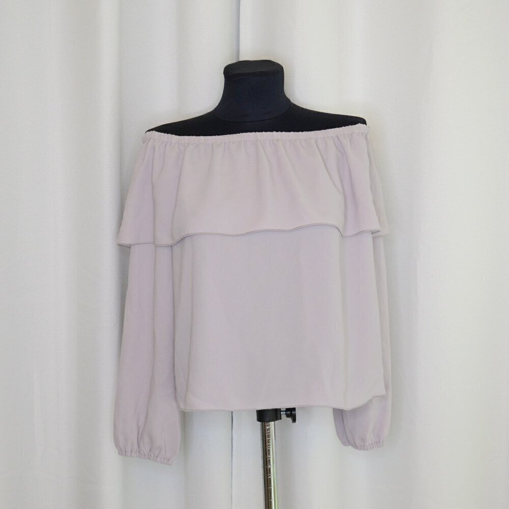 Aritzia Wilfred Morel Blouse Pastel Purple/Grey Sz S